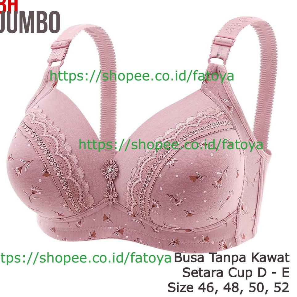 RESTOCK W892 Bra BH Busa Tanpa Kawat JUMBO BIG CUP SIZE 46 - 52 ☉