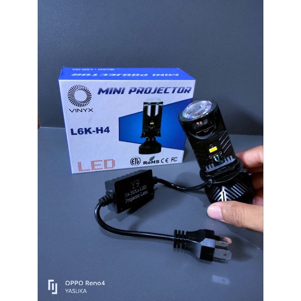 LAMPU LED VYNX L6K HEADLAMP PROJIE H4 MINI PROJECTOR 50 Watt LENSA MOTOR MOBIL L6K-H4