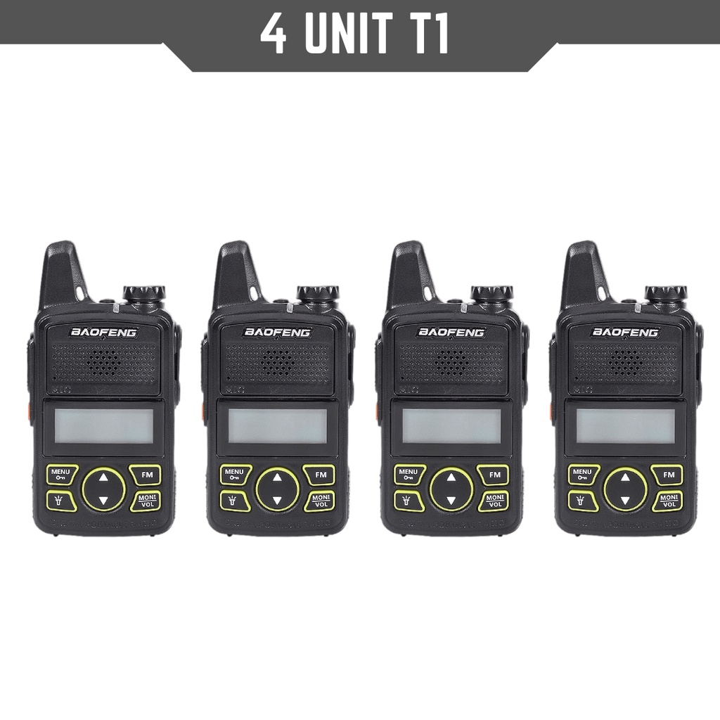 Lebih Murah 4 Unit HT Handy Talky Bofeng BF T1 Mini / Radio Komunikasi Walkie Talkie BF-T1 UHF