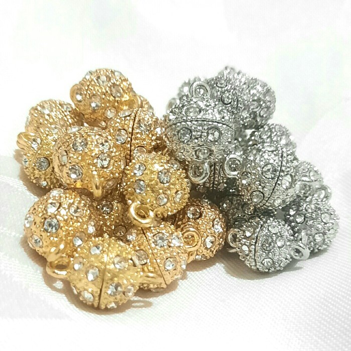 +%+%+%] Gesper Konektor Magnet Bola Berlian Untuk Kerajinan DIY Gelang Kalung