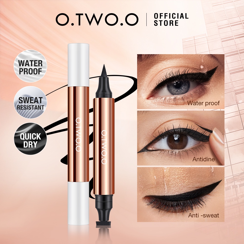 O.TWO.O 3PCS Eyebrow Cream+Mascara +2 In 1 Eyeliner Long Waterproof Natural Eye Makeup