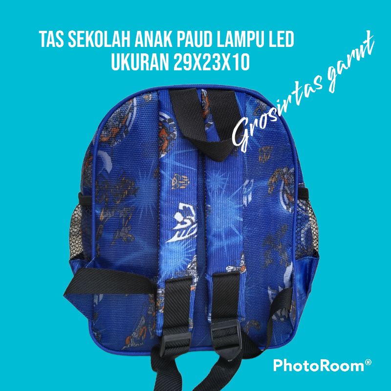 Tas Anak Laki-Laki Robot Tas Paud Tas Rangsel Anak Lampu Led