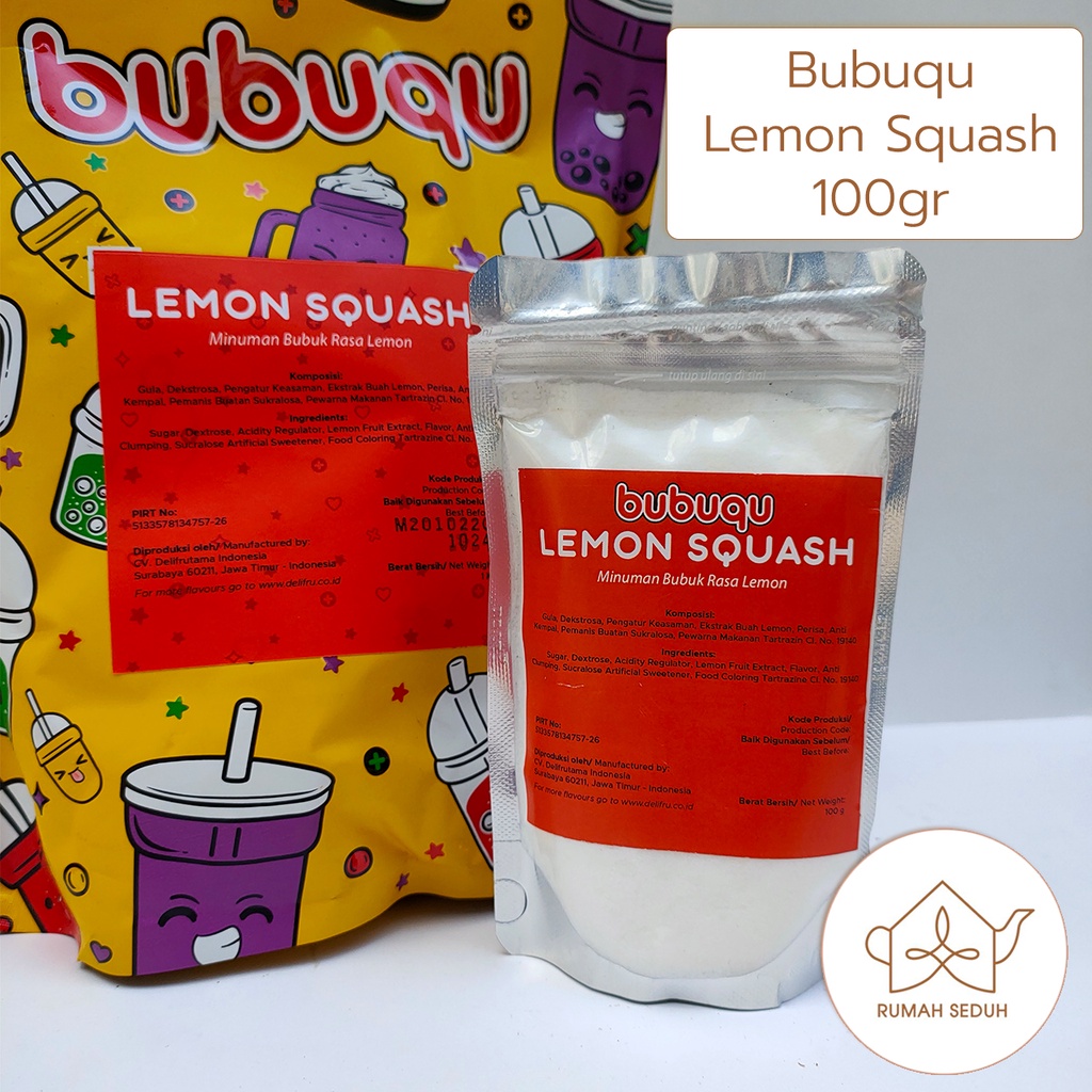 

Bubuqu Lemon Squash 100gr - Minuman Bubuk Rasa Lemon