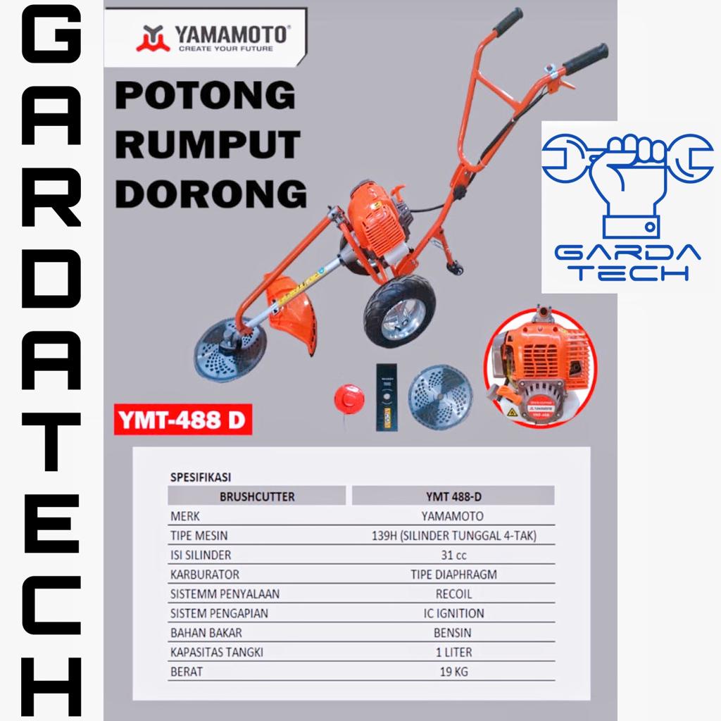 Lawn Mower Mesin Potong Rumput Sorong Dorong Yamamoto YMT 488 D