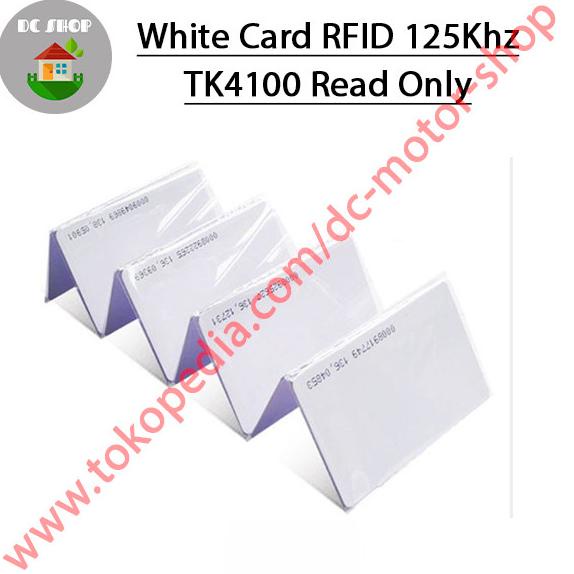 Kartu Rfid 125khz / Rfid Card 125khz/Proximity TK4100 EM4100 Read Only dc-motor90 Ayo Beli
