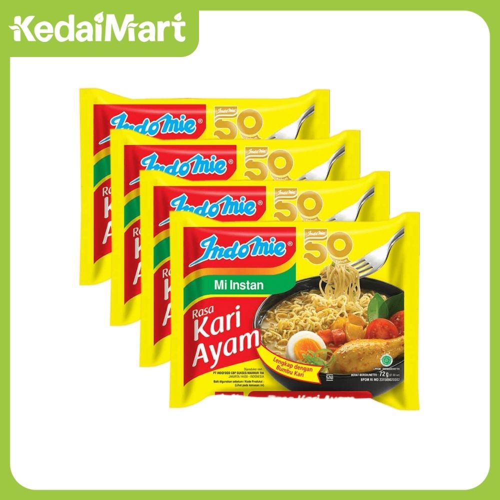 

Paket Bundling Indomie Mie Instant Kari Ayam Pcs Isi 4