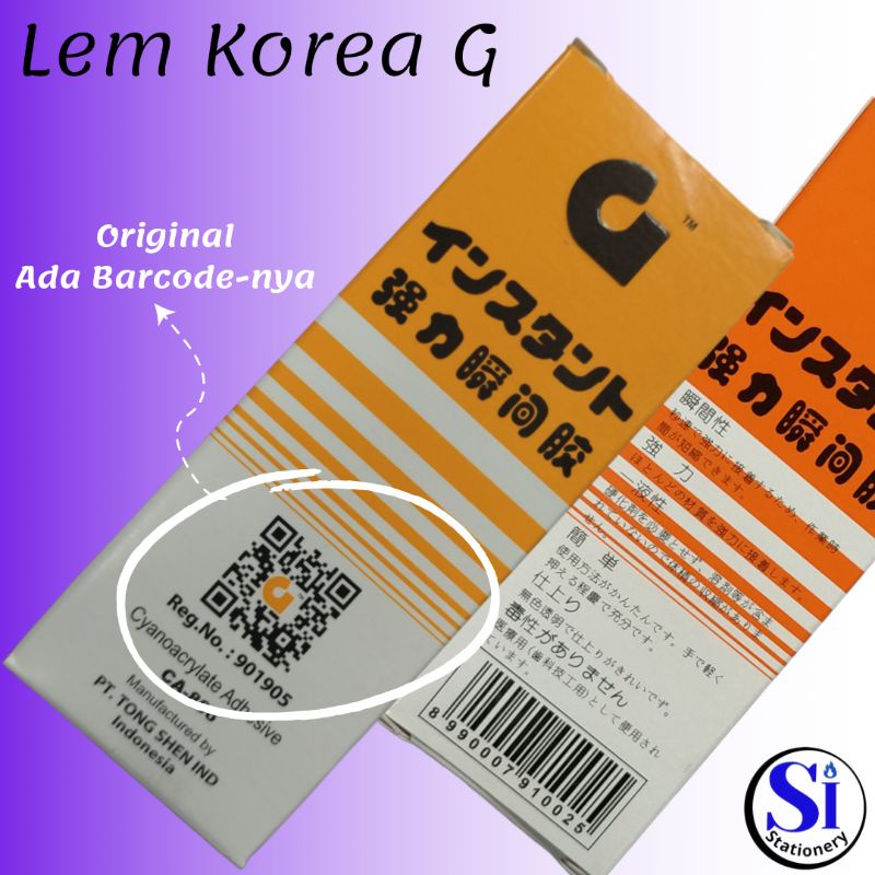 

Lem Korea G Original /Korea Super Glue Type G Original