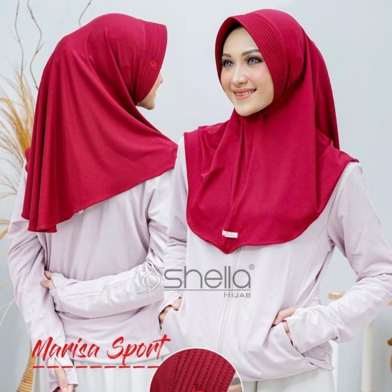 Marisa Sport Jersey Zoya, Hijab Sport, Hijab Olahraga Ori Shella