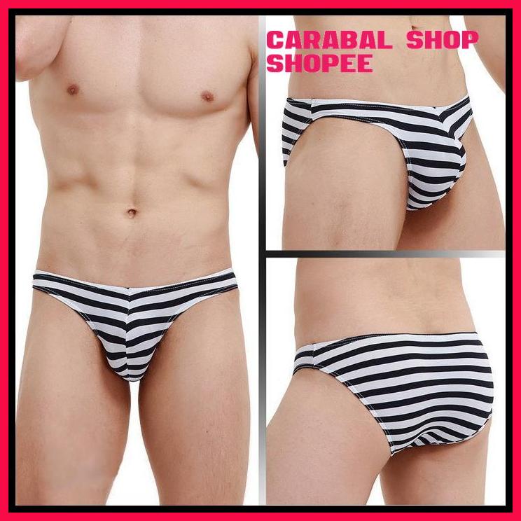 THONG PRIA CELANA DALAM PRIA CIOKICX CELANA DALAM SEKSI PRIA MEN SEXY UNDERWEAR BRIEF STRIPE C010 KU