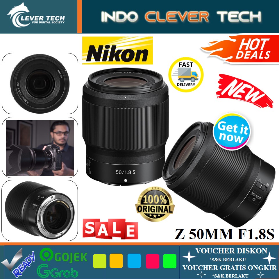 Nikon NIKKOR Z 50mm f/1.8 S Lens - GARANSI RESMI