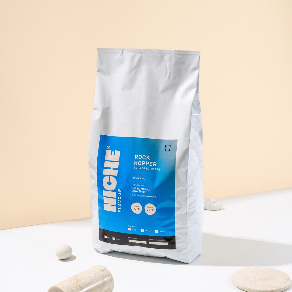 

Rock Hopper - Biji Kopi Arabica 70 Robusta 30 Espreeso Blend