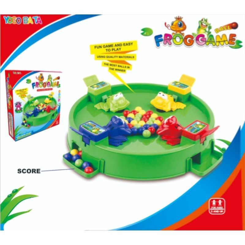 PROMO MAINAN EDUKASI ANAK HUNGRY LITTLE FROG-LITTLE FROG EATS BEANS KODOK- KODOK MAKAN BOLA