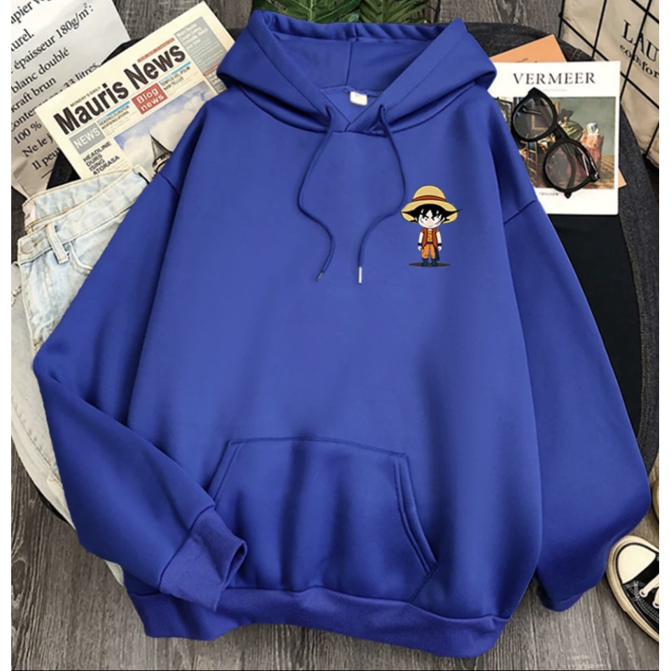 GOKU LOGO Sweater Hoodie Trendy II GOKU LOGO  Jumper Hoodie II Sweter Oblong Topi Sz M - XL ( Pria &amp; Wanita / Anak &amp; Dewasa )