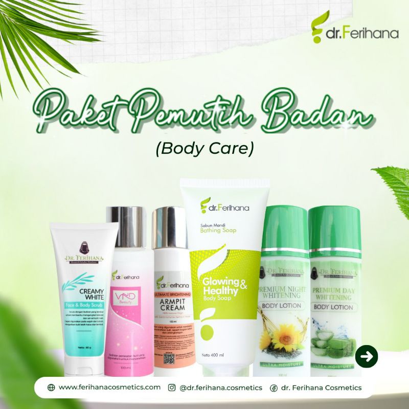 (dr. Ferihana) Paket Pemutih Badan Body Care