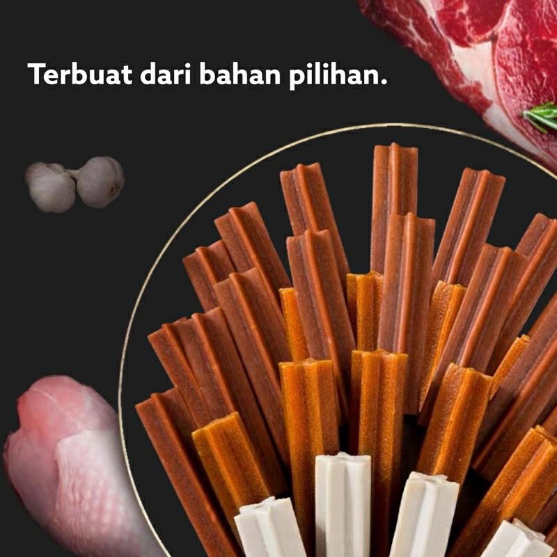 EXOTICGOODS DENTAL STICK 210g PEMBERSIH GIGI ANJING PEMBERSIH PLAK GIGI ANJING PEWANGI GIGI ANJING