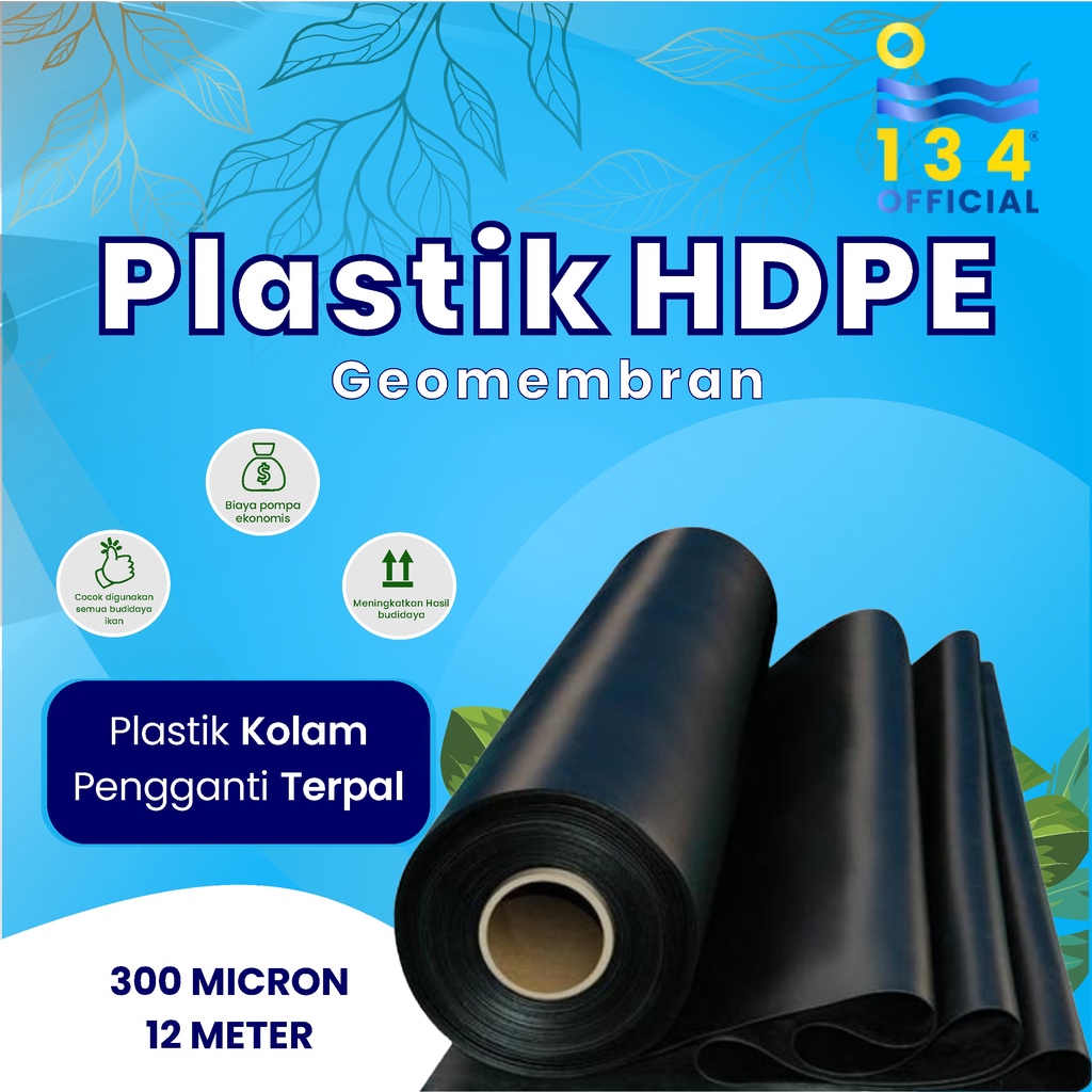 GEOMEMBRAN HDPE TEBAL 300 MICRON LEBAR 12 METER