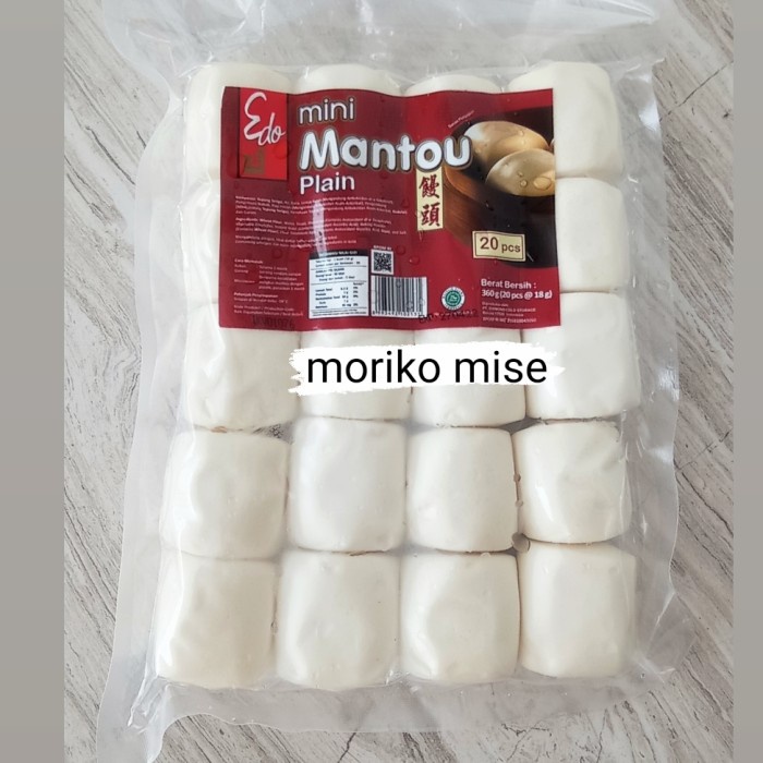 

}}}}}}] edo mini mantou plain 360 gr / mantau edo mini plain isi 20 / bakpau