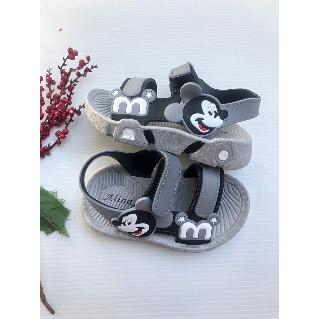 Sandal Anak Laki Import Usia 4 5 6 7 8 Tahun Mickey Tali Belakang HYS-2310A