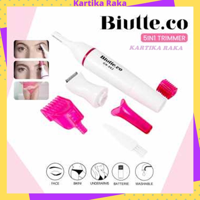 KR Biutte.co 5 in 1 Trimmer Shaver Pencukur Bulu Tubuh Elektrik