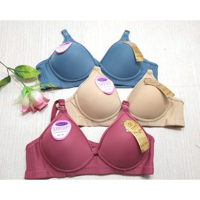 Bra Fema polos tanpa kawat/Bh fema B5 murah size 36_44  sidoarjo