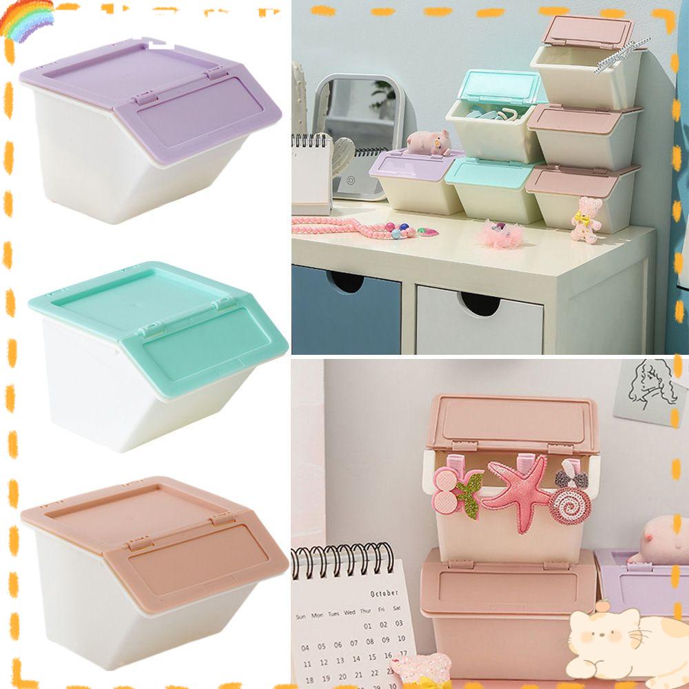 Solighter Desktop Organizer Alat Tulis Berguna Tempat Wadah Kosmetik Ditumpangkan Perhiasan Organizer Kotak Pulpen Barel