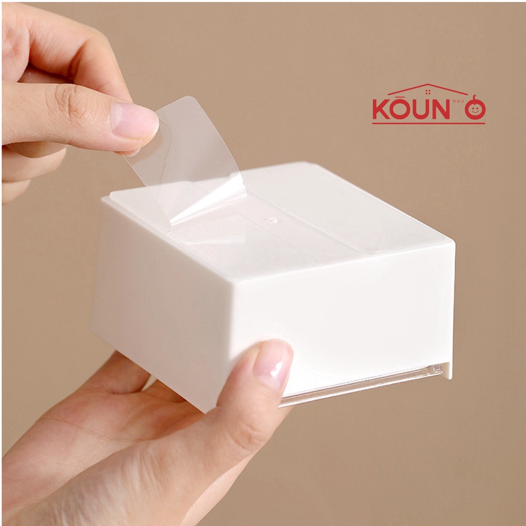 Kotak Make Up Kosmetik Benda Kecil Model Tempel Dinding Serbaguna Kotak Penyimpanan Kapas Tempat Cotton Bud Organizer Serbaguna Mini Anti Air