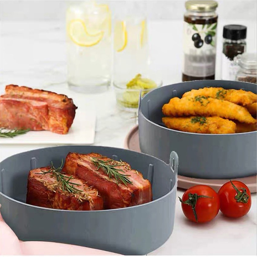 【COD】Air Fryer Silicone Pot  / Air Fryer Basket / Round Air Fryer Silicone Pot / Silikon Loyang Pizza / Silikon Air Fryer Pot