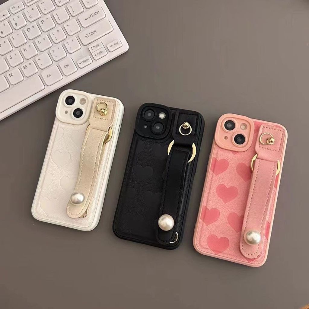 IPHONE Casing Ponsel Desain Gelang Cinta Tiga Warna Kompatibel Dengan Iphone12 13 14 11 Pro Max X Xs Max Xr Fgfgd