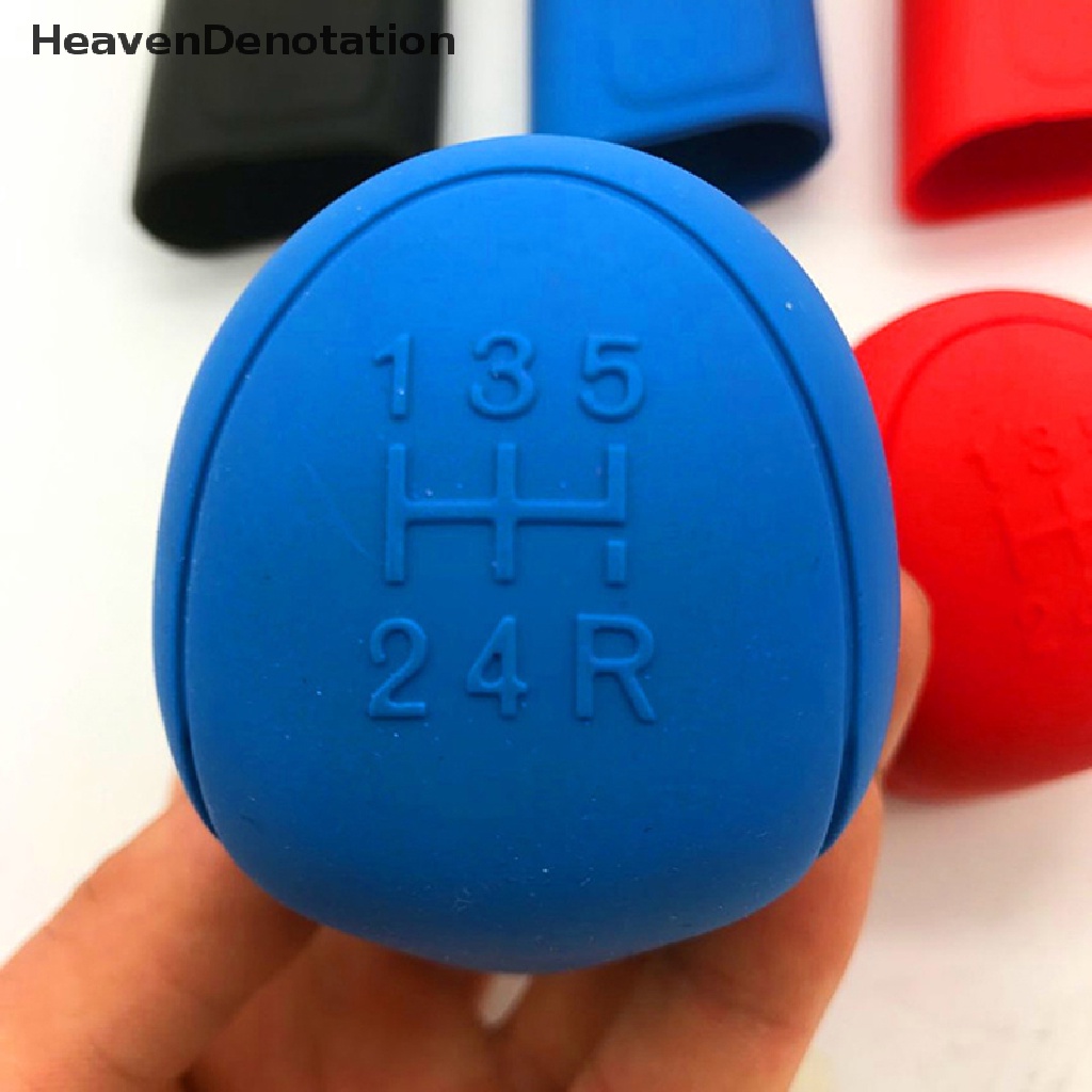 [HeavenDenotation] 1pc Mobil Auto Manual Silicone Shift Gear Head Knob Cover Handbrake Penutup Rem Tangan Sleeve Case Pelindung Kulit Styling Mobil HDV