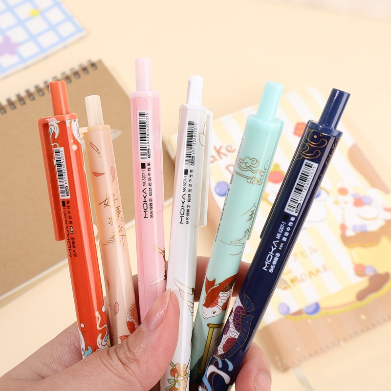 [Harga Grosir] [Unggulan] Kawaii Push Erasable Gel Pen 0.5mm Biru Refill Bolpoin Kreatif Siswa Menulis Tanda Tangan Pena Perlengkapan Alat Tulis Kantor Sekolah