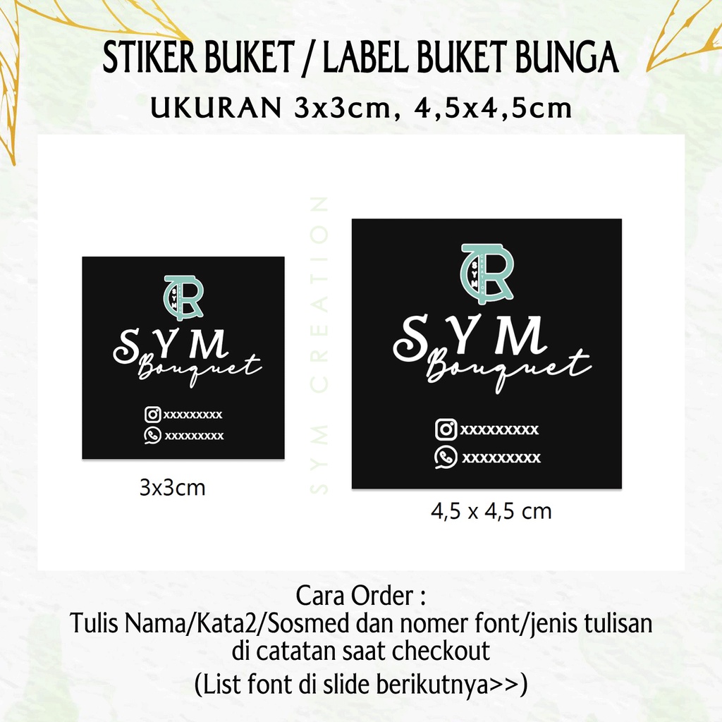 

(20pcs) Stiker Buket CUSTOM | Stiker Hampers | Label Buket CUSTOM