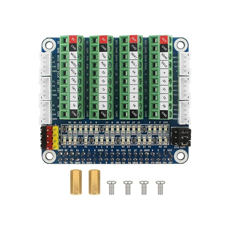 Zzz Untuk Raspberry Pi GPIO Test Expansion board ADDA Chip On-board LED IO Port ADC/DCA Sensor Untuk Raspberry Pi 3B 4B Zero