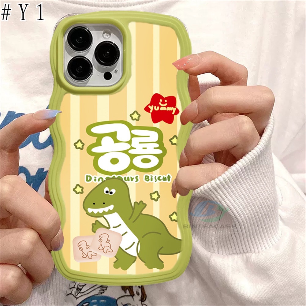 Redmi Note 11S 11 Pro Redmi 10C 10A 9A Note10 5G Note 10S 9C 9T Note9 Note8 Poco X3 Pro NFC Dinosaurus Lucu Buaya Tepi Melengkung TPU Phone Case Binteacase