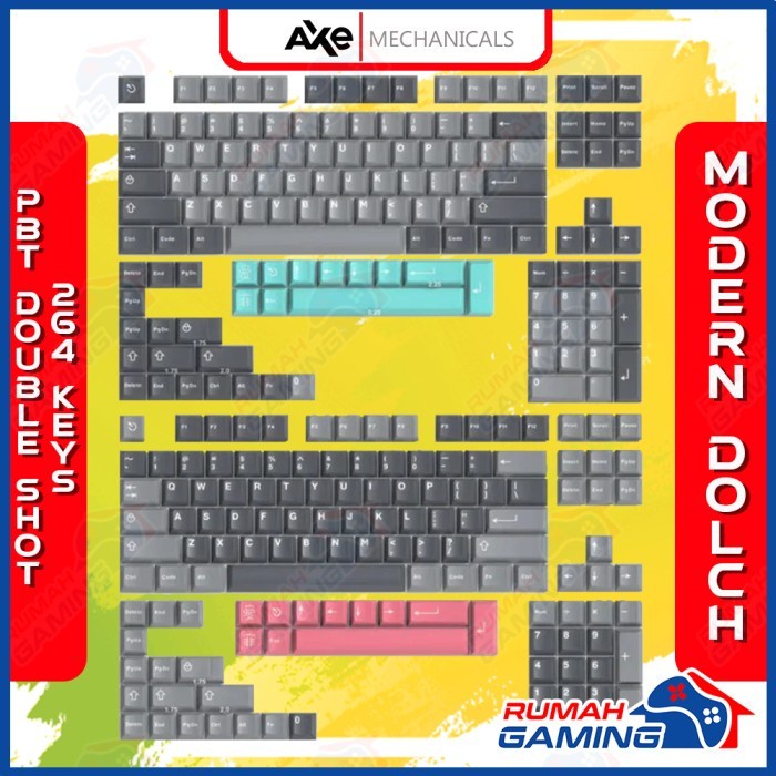 KEYCAP - KEYCAPS - CHERRY - GMK MODERN DOLCH DARK - ABS - DOUBLE SHOT