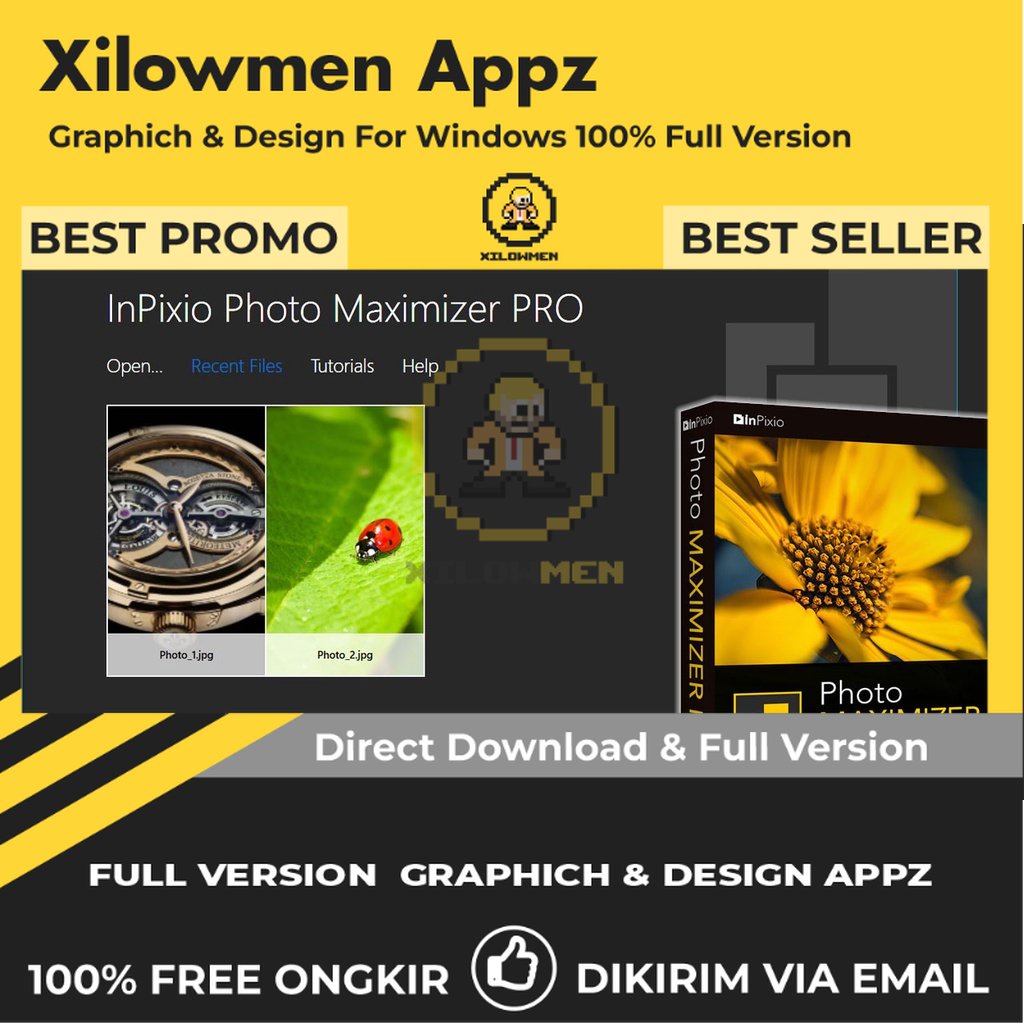 [Full Version] InPixio Photo Maximizer Pro Design Graphics Lifetime Win OS - Alat untuk memperbesar foto tanpa kehilangan kualitas