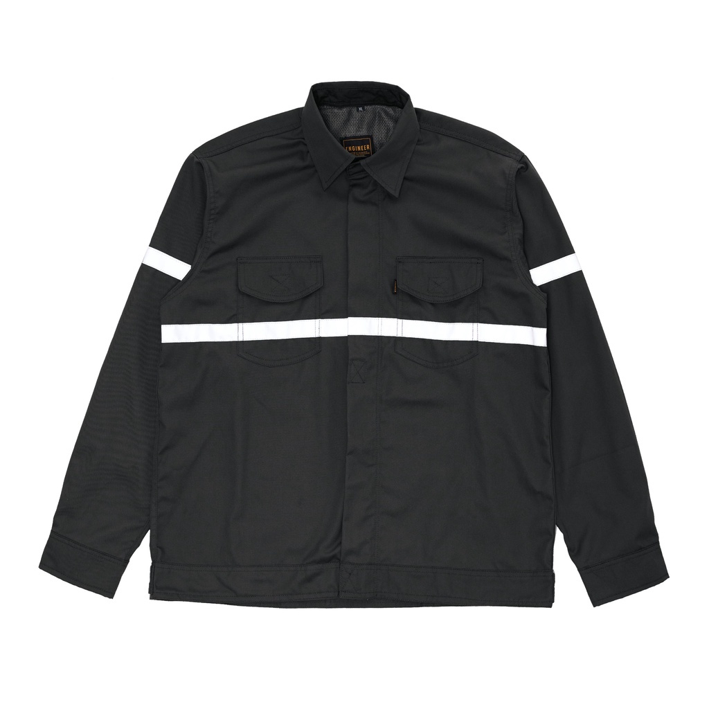 BREAKER LS REFLEKTOR WORKSHIRT-KEMEJA KERJA LENGAN PANJANG REFLEKTOR UNISEX