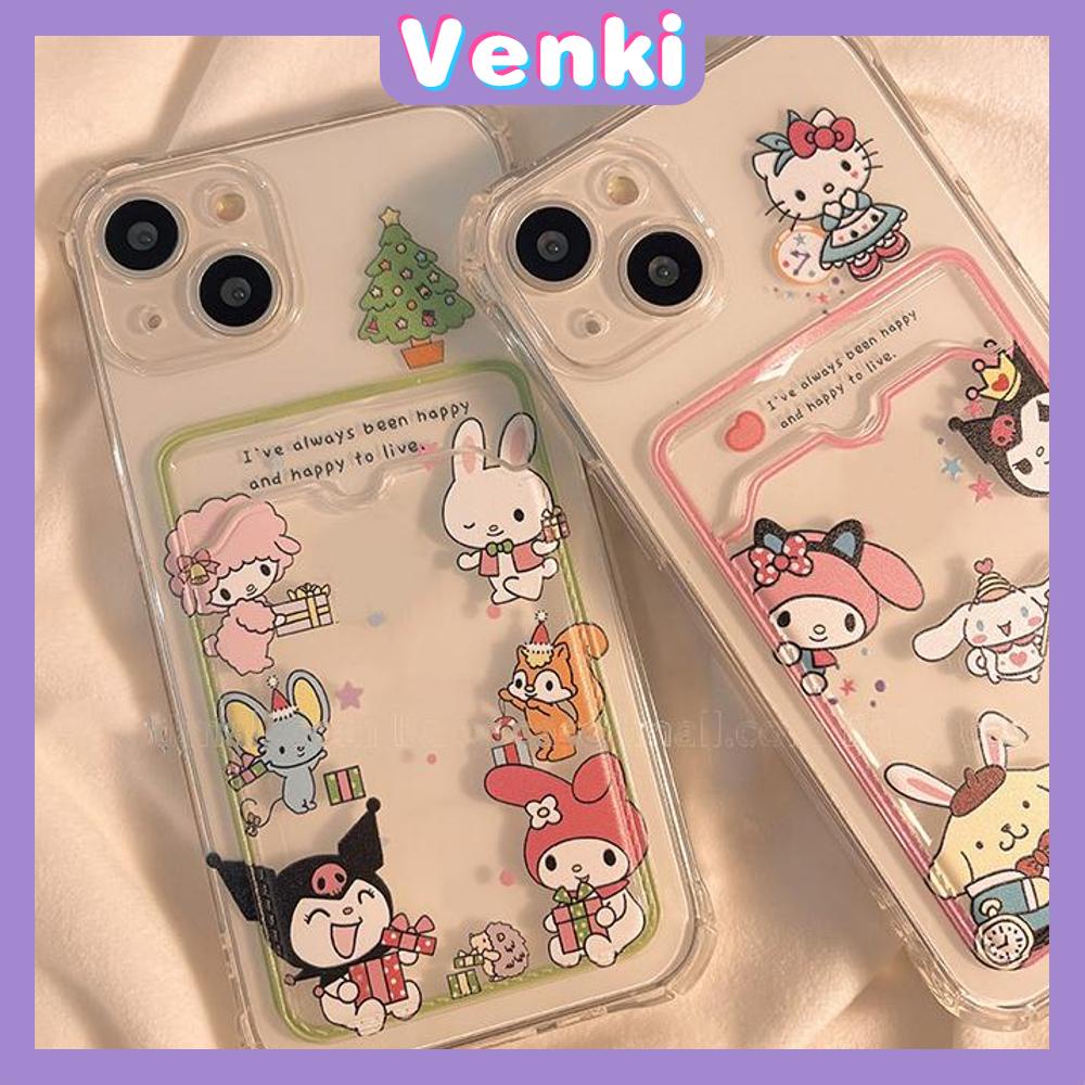 For iPhone 14 Pro Max Card Holder Case Clear Card Storage Back Cover Cute Cartoon Camera Protection Shockproof For iPhone 14 13 12 11 Plus Pro Max 7 Plus X XR