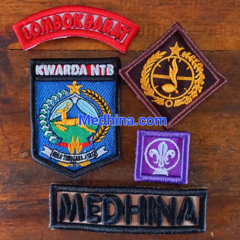 Atribut Seragam Pramuka Nusa Tenggara Barat NTB Bordir Timbul