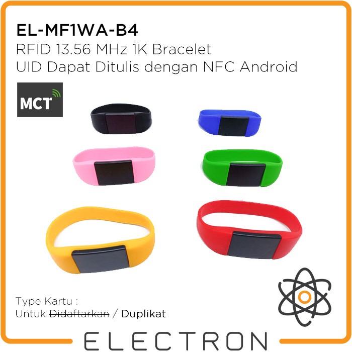 

EL-MF1WA-B4 Gelang Bracelet RFID 13.56 MHz Android Writable UID Clone