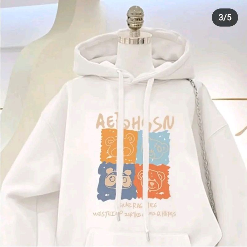 Four Bear L-XL Sweater Hoodie Oversized