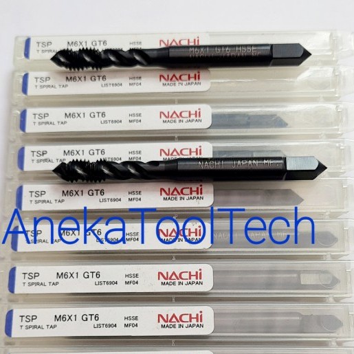 Milling Tap Mesin Nachi M6X1 Spiral Hss Hitam Japan .