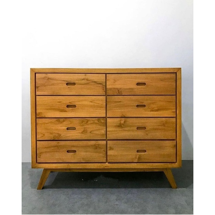 DRAWER KAYU JATI LACI 8 BUFET LACI KABINET DRAWER MINIMALIS LACI KAYU JATI