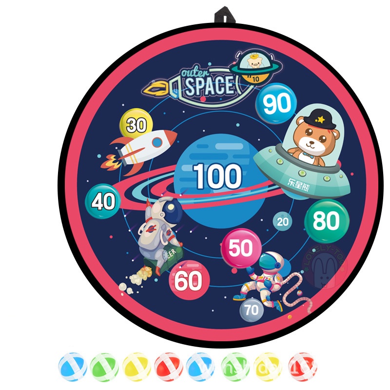 [Pengiriman Cepat] Bola Lempar Target Papan Anak Panah Mainan Lucu Lengket Bola Dart Board Mainan Pelatihan Serut Luar Ruangan Anak