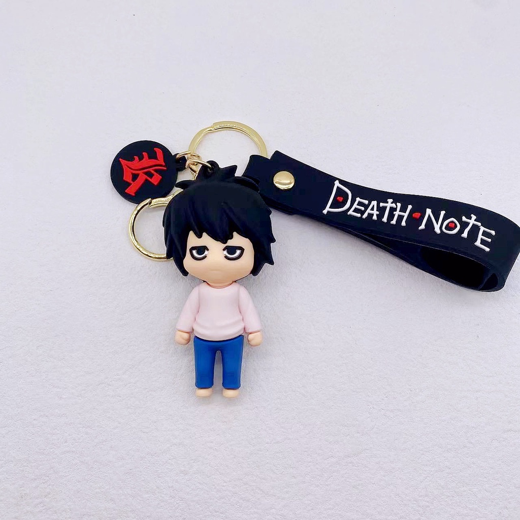 Anime DEATH NOTE Light Killer Ryuk Figure Gantungan Kunci Kartun Cosplay PVC Key Rings Trinket Props Bag Doll Key Buckle