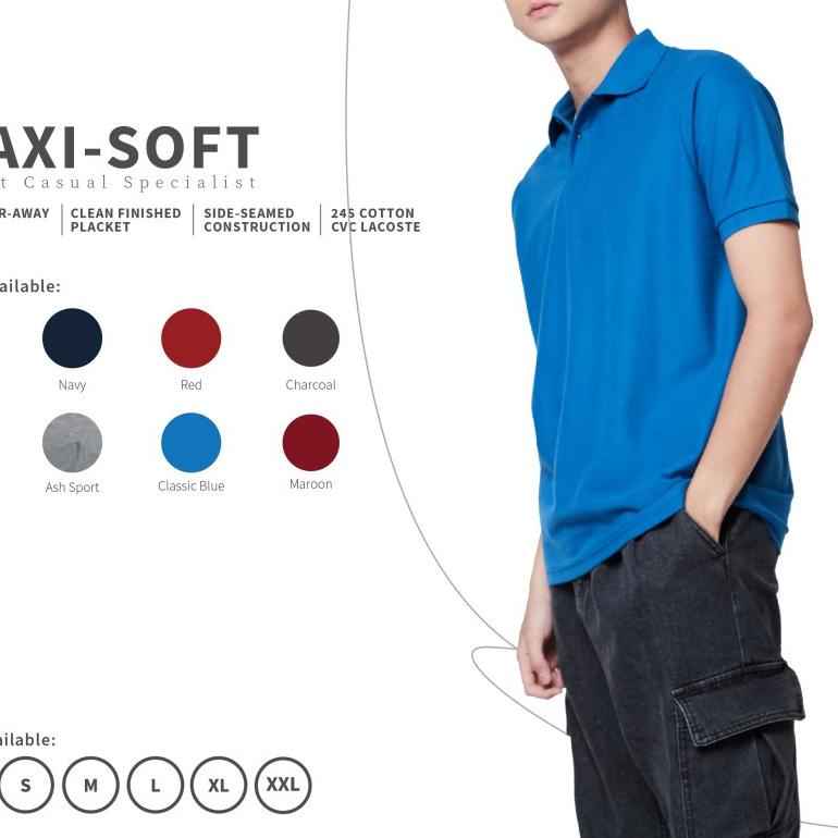 [cod] Maxi Soft Polo Shirt / Wangki / Kaos berkerah aneka warna (lihat di deskripsi) lacoste CVC 24s