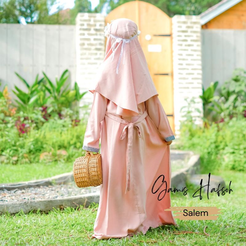 Gamis Hafsoh Original by BWM [1 Set dengan Krudung+Rompi]