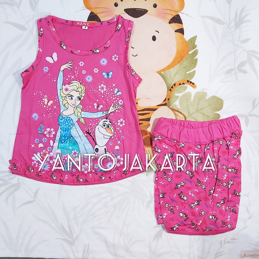 STELAN SINGLET FROZEN ANAK PEREMPUAN 1-5 TAHUN