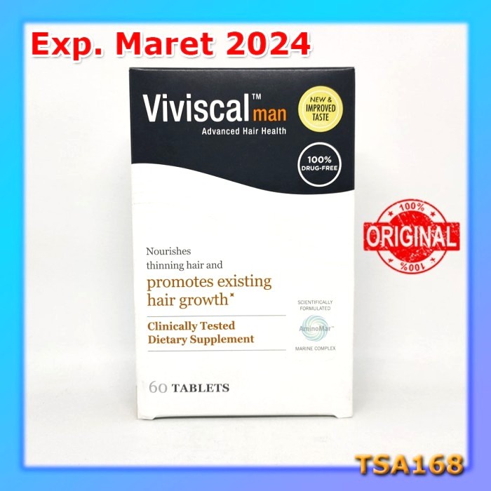 Viviscal Man Advanced Hair Health 20 40 60 Tablet Penumbuh Rambut