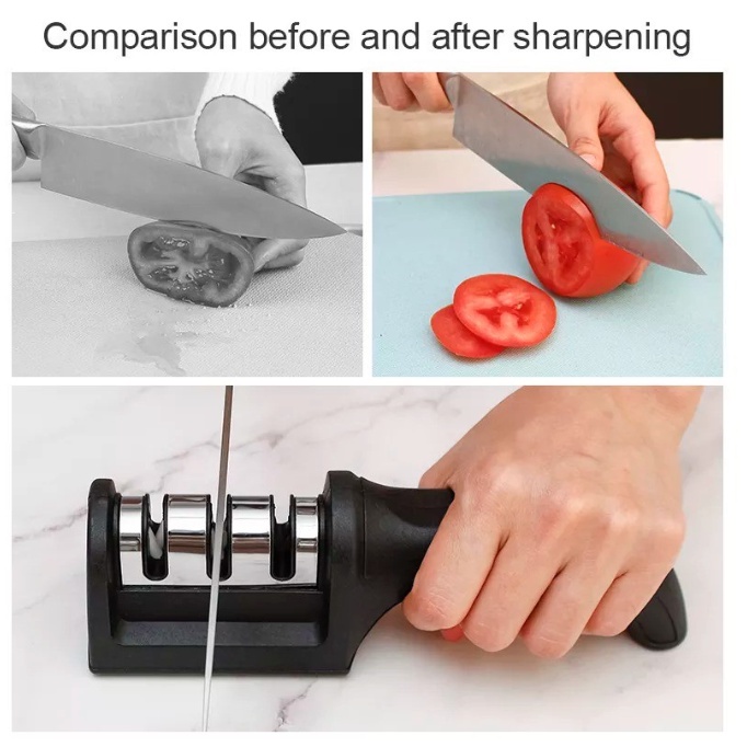 PA Alat Pengasah Pisau / Penajam gunting Alat Dapur Knife Sharpener Serbaguna PR122