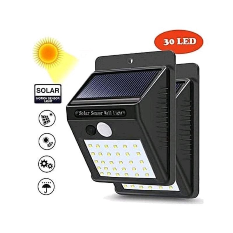 LAMPU TAMAN SOLAR CELL TENAGA MATAHARI 30 LED TAHAN LAMA SAMPAI PAGI OTOMATIS HIDUP & MATI SENDIRI